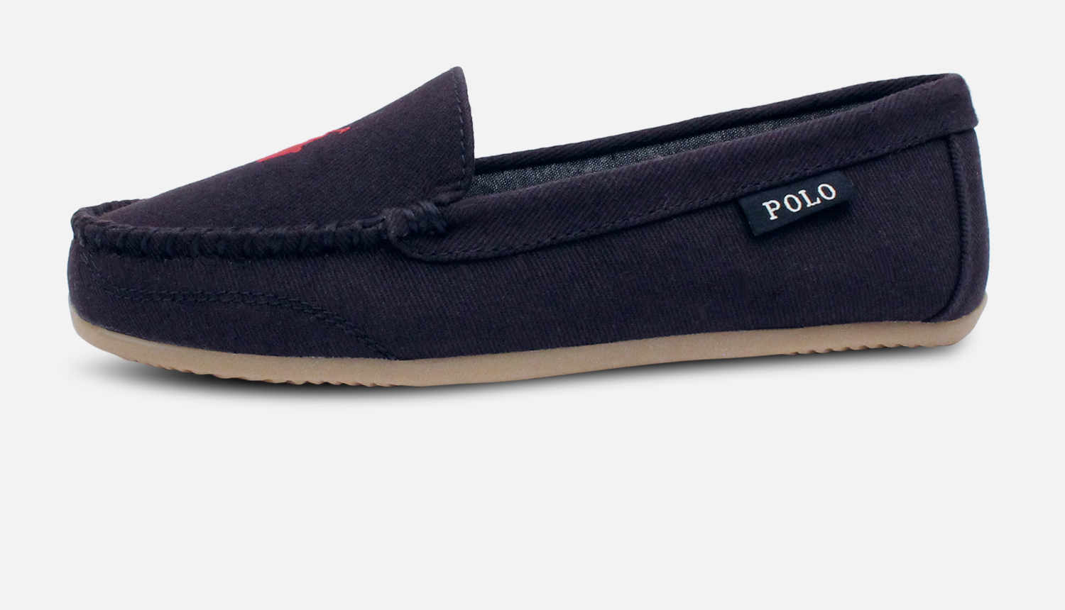 Ralph Lauren Womens Declan III Navy Blue Luxury Slipper