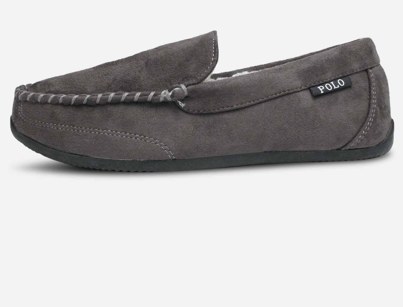 Ralph Lauren Declan II Warm Charcoal Grey Slippers