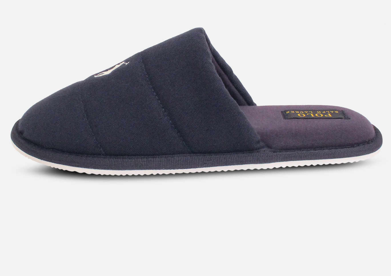 Ralph Lauren Womens Designer Navy Blue Mule Slippers