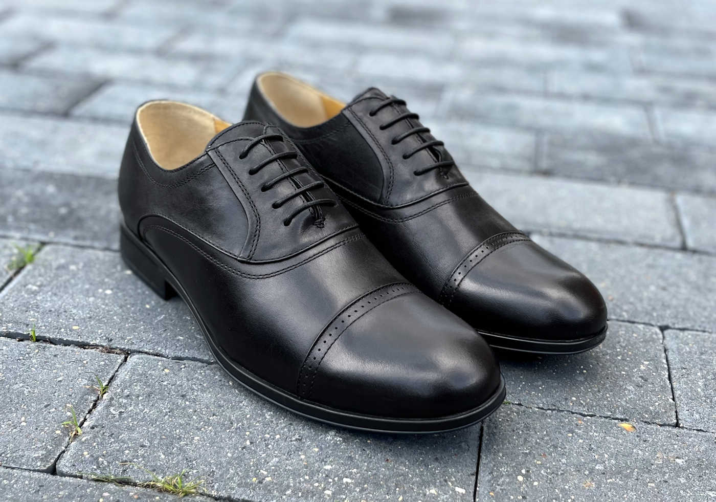 Steptronic Formal Bentley Oxford Lace Up Shoes in Black
