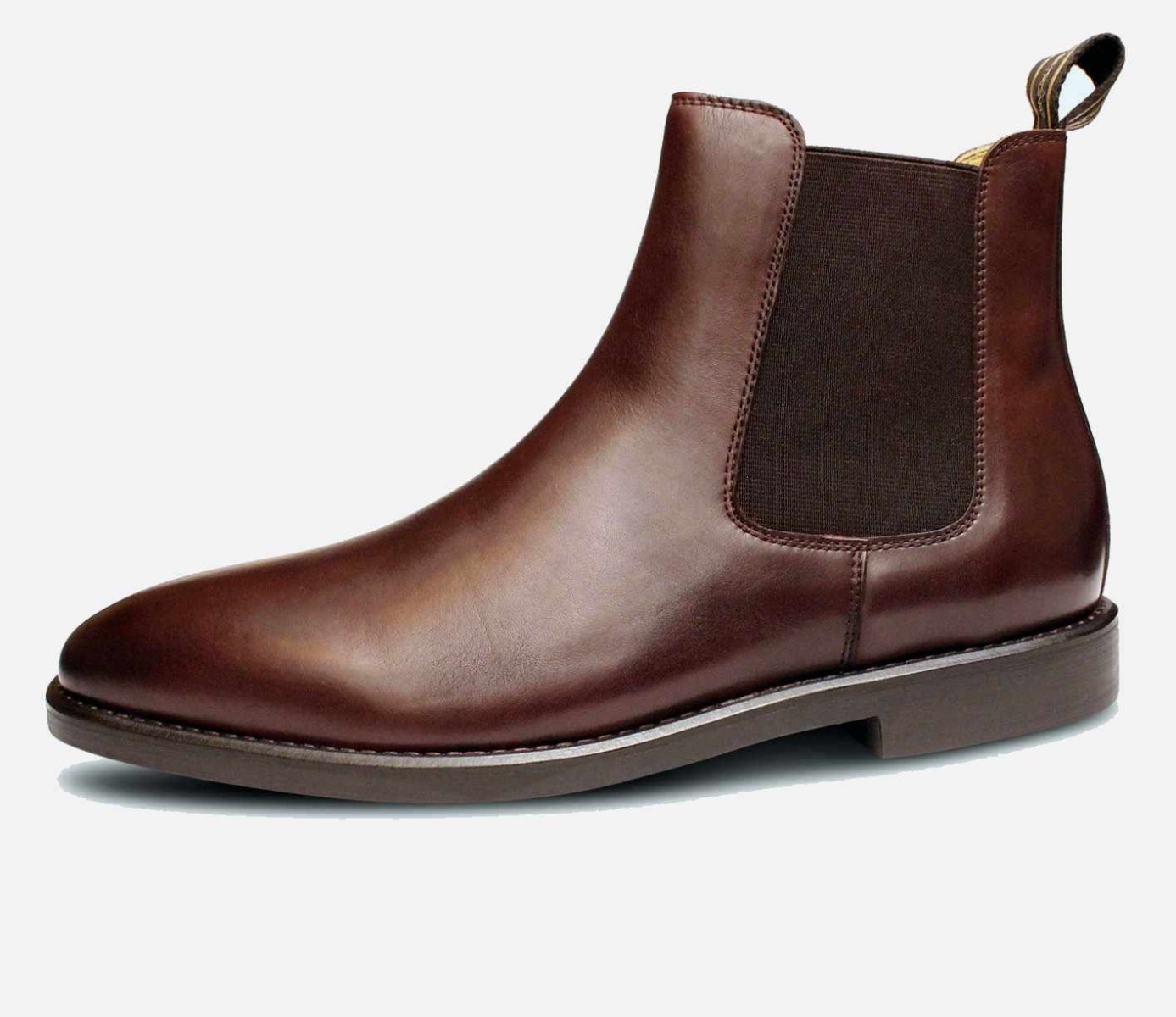 Steptronic Square Toe Designer Dark Brown Chelsea Boots