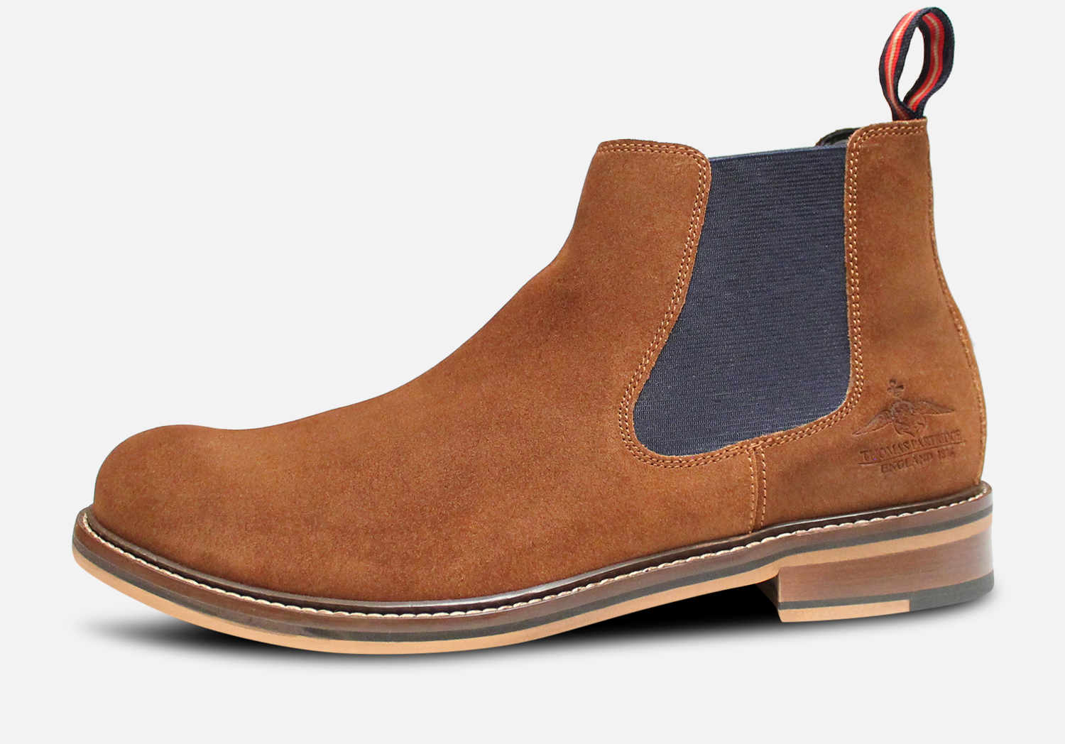 Thomas Partidge Cranwell II Chelsea boot in Tobacco Suede
