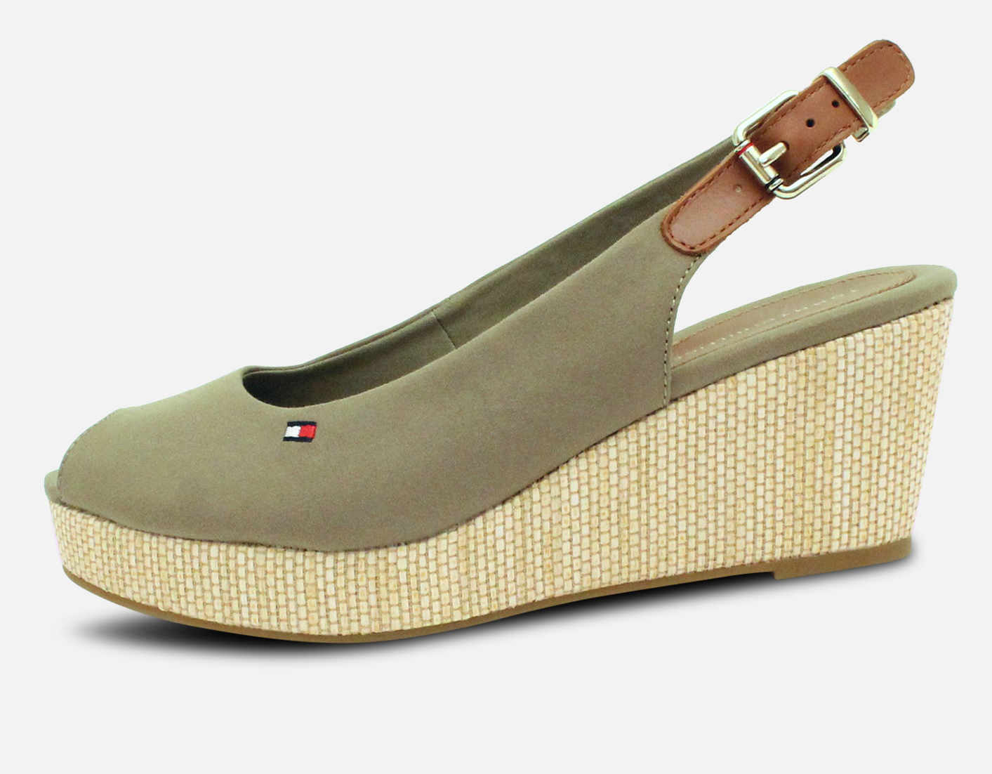 Tommy Hilfiger Khaki Green Elba Wedge Sandals