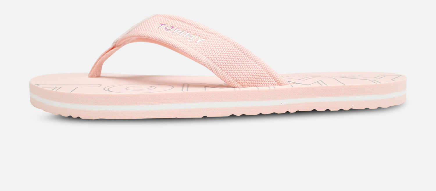 Tommy Hilfiger Pink Iridescent Womens Flip Flop Sandal