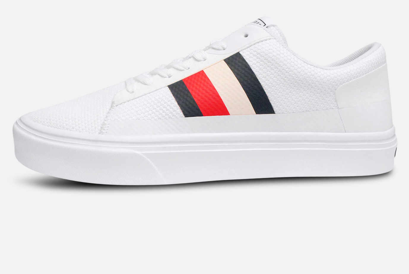 Tommy Hilfiger Knitted White Designer Lightweight Trainers