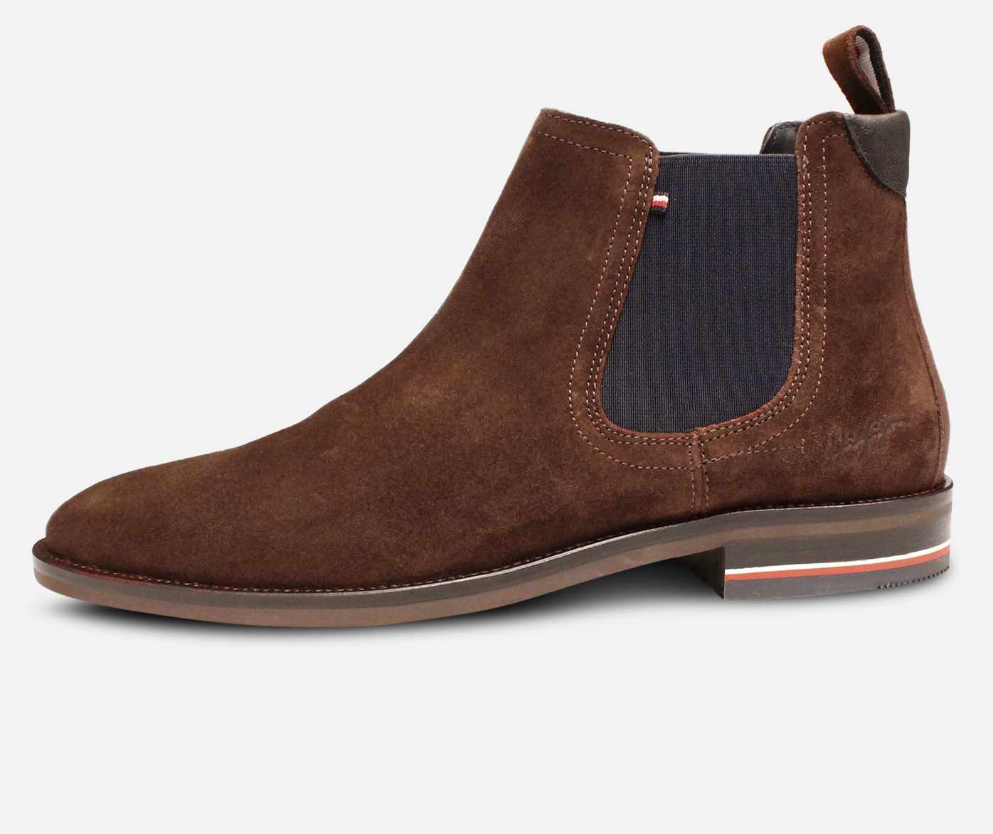 Tommy Hilfiger Designer Brown Suede Chelsea Boots