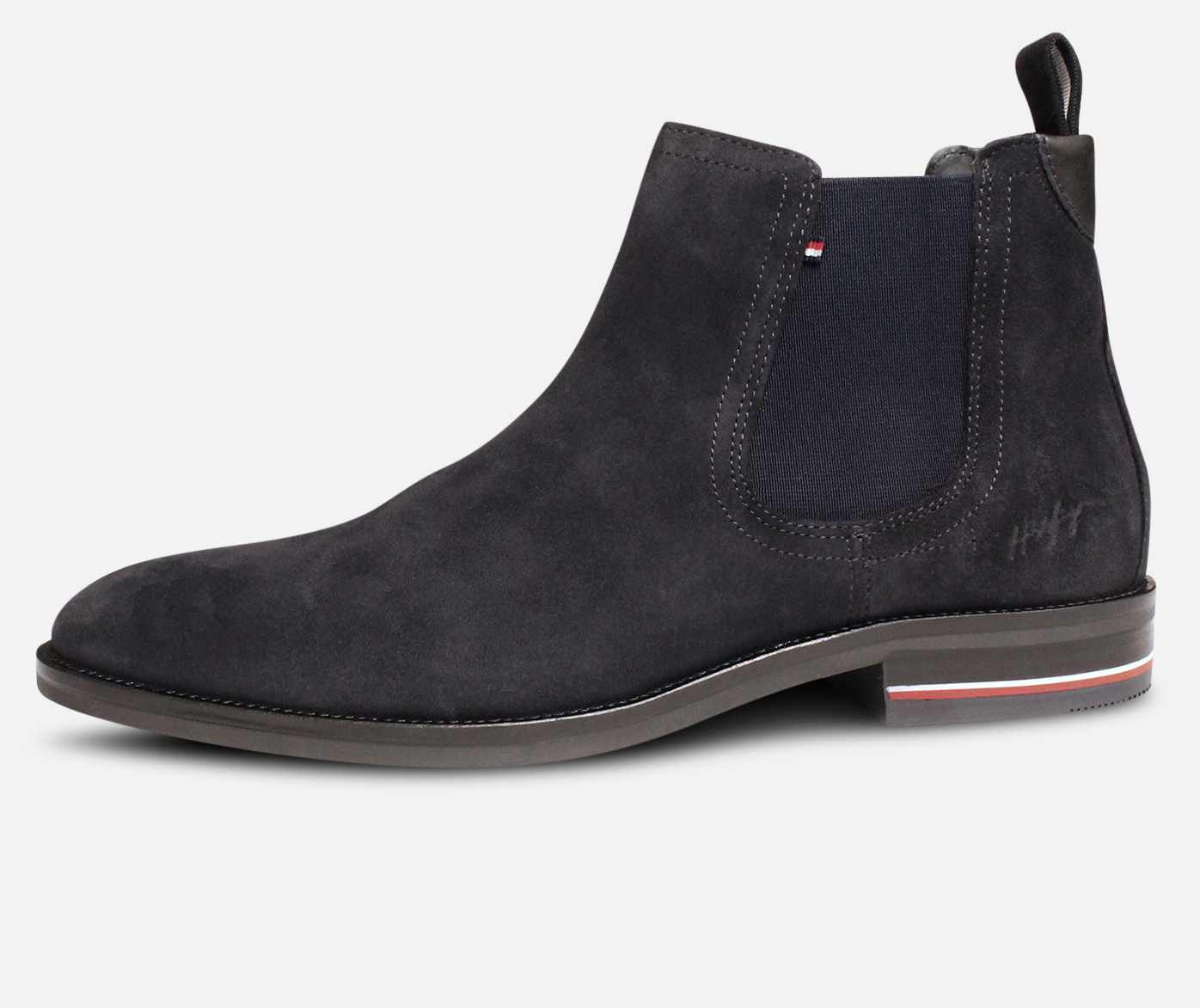 Tommy Hilfiger Designer Navy Blue Suede Chelsea Boots