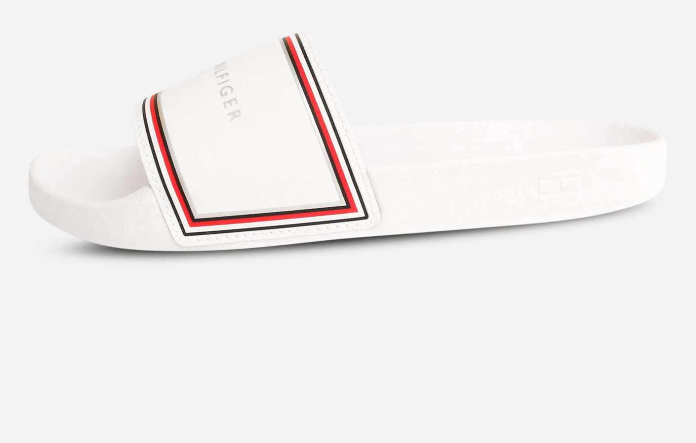 Tommy Hilfiger White Designer Pool Slider Sandals