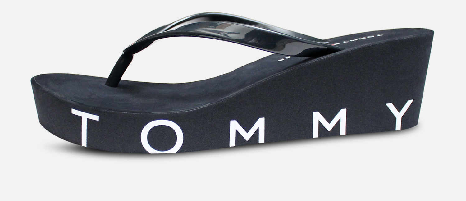 Tommy Hilfiger Wedge Beach Sandal in Navy Blue