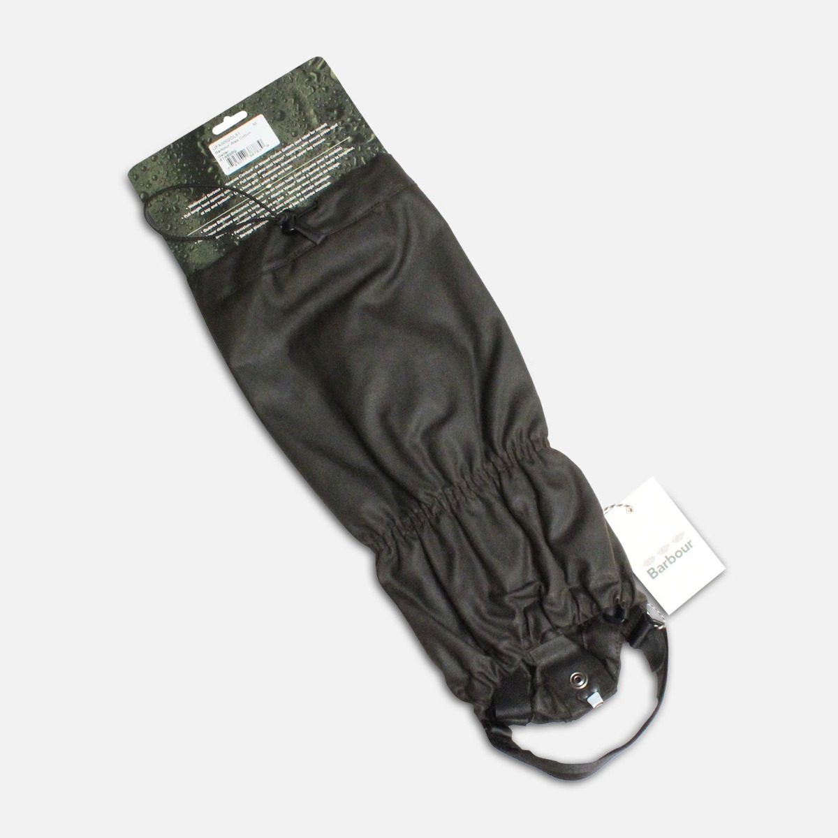 Waterproof Barbour Gaiters in Dark Waxy Green Cotton