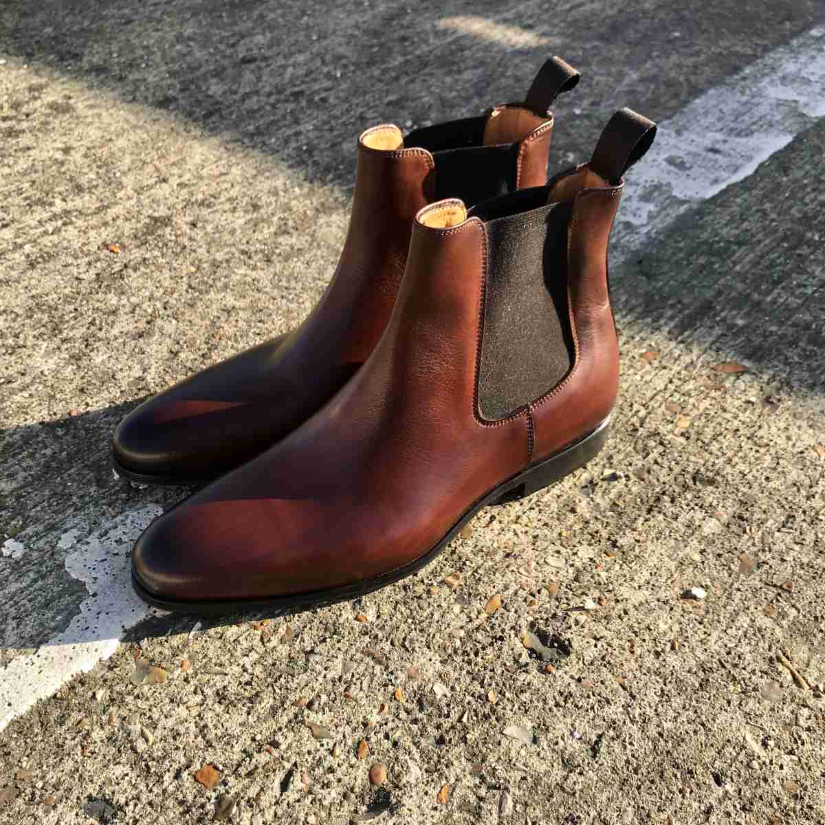 Antique Tan Brown Mens Chelsea Boots