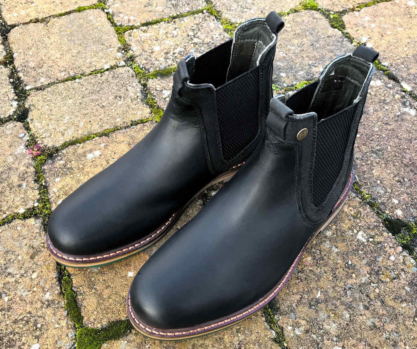 Black Waxy Barbour Cullercoats Mens Chelsea Boots