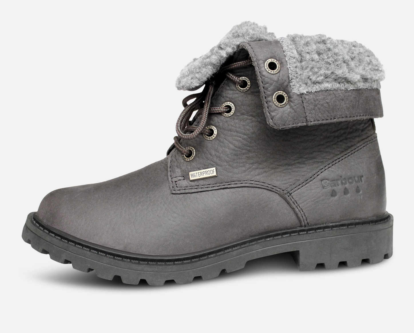 Barbour Warm Lined Waterproof Hamsterly II Boots in Grey