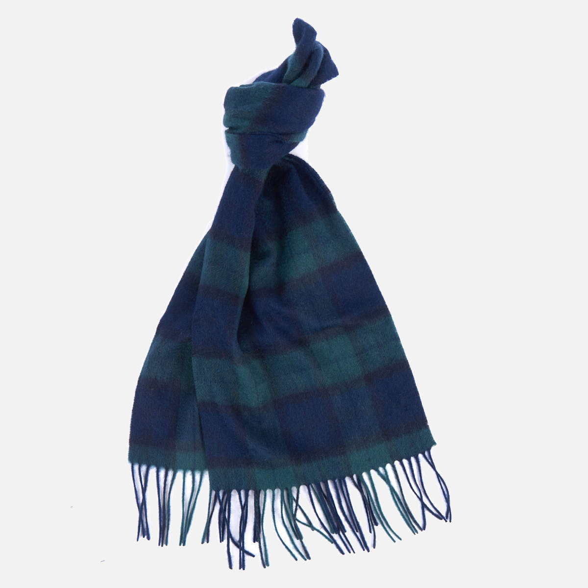 navy blue and green scarf