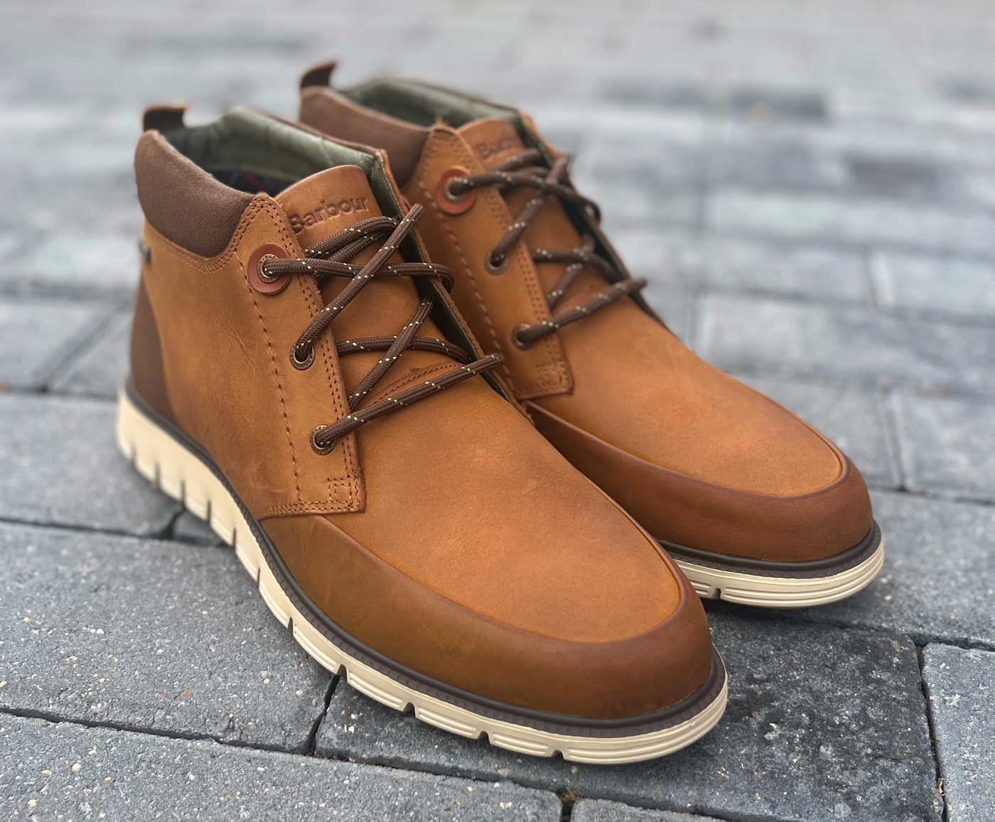 Barbour Waxy Brown Casual Chukka Boot With Rubber Sole