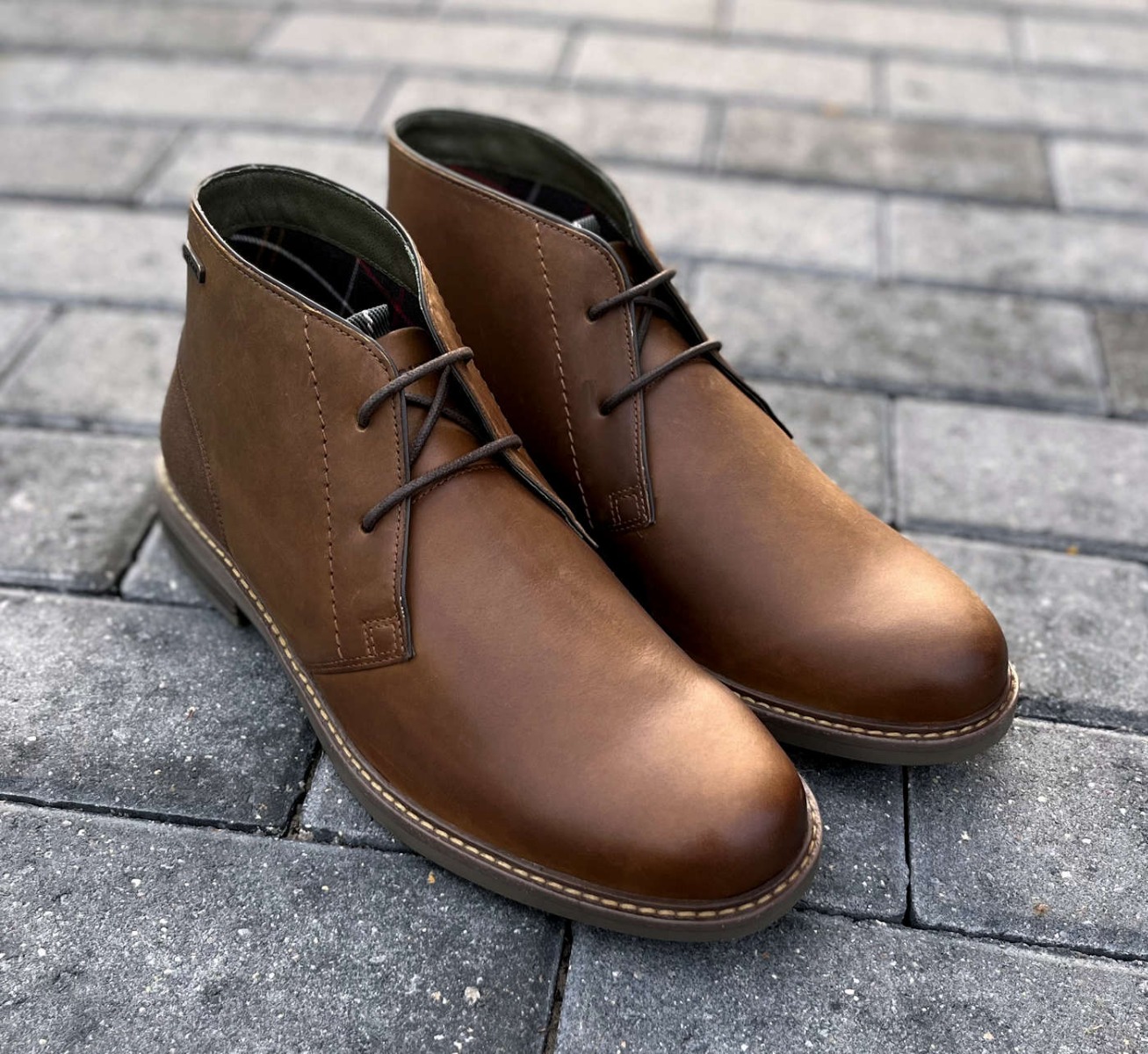 Brown Waxy Barbour Chukka Boots