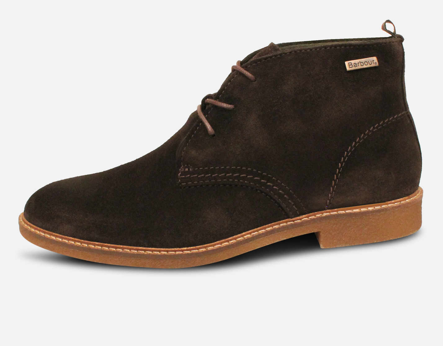 Barbour Chocolate Brown Suede Lace Up Chukka Boots