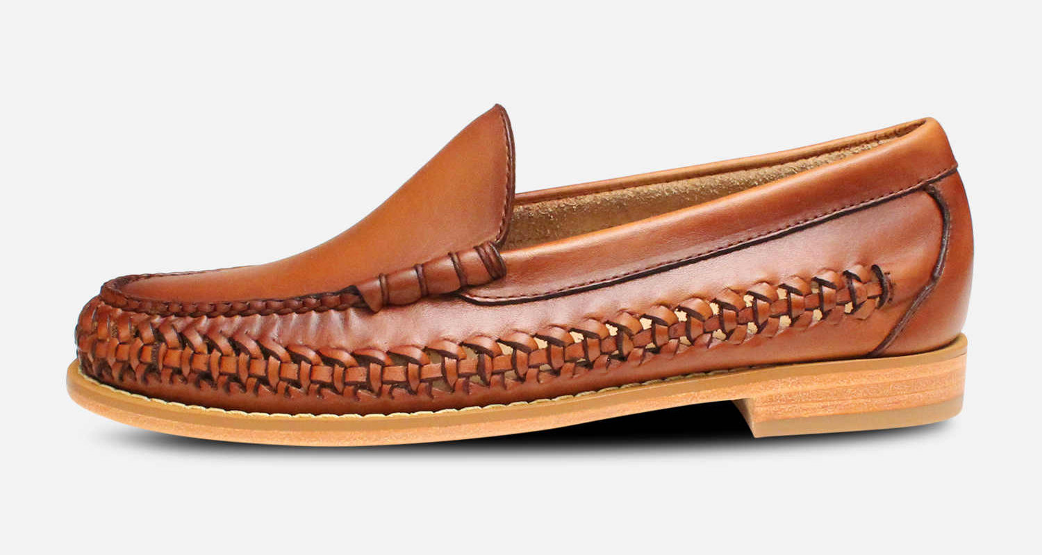 brixton weave lace loafers