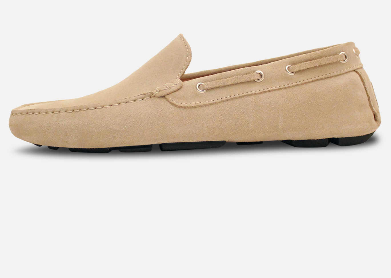 Beige Suede Italian Driving Shoes by Arthur Knight