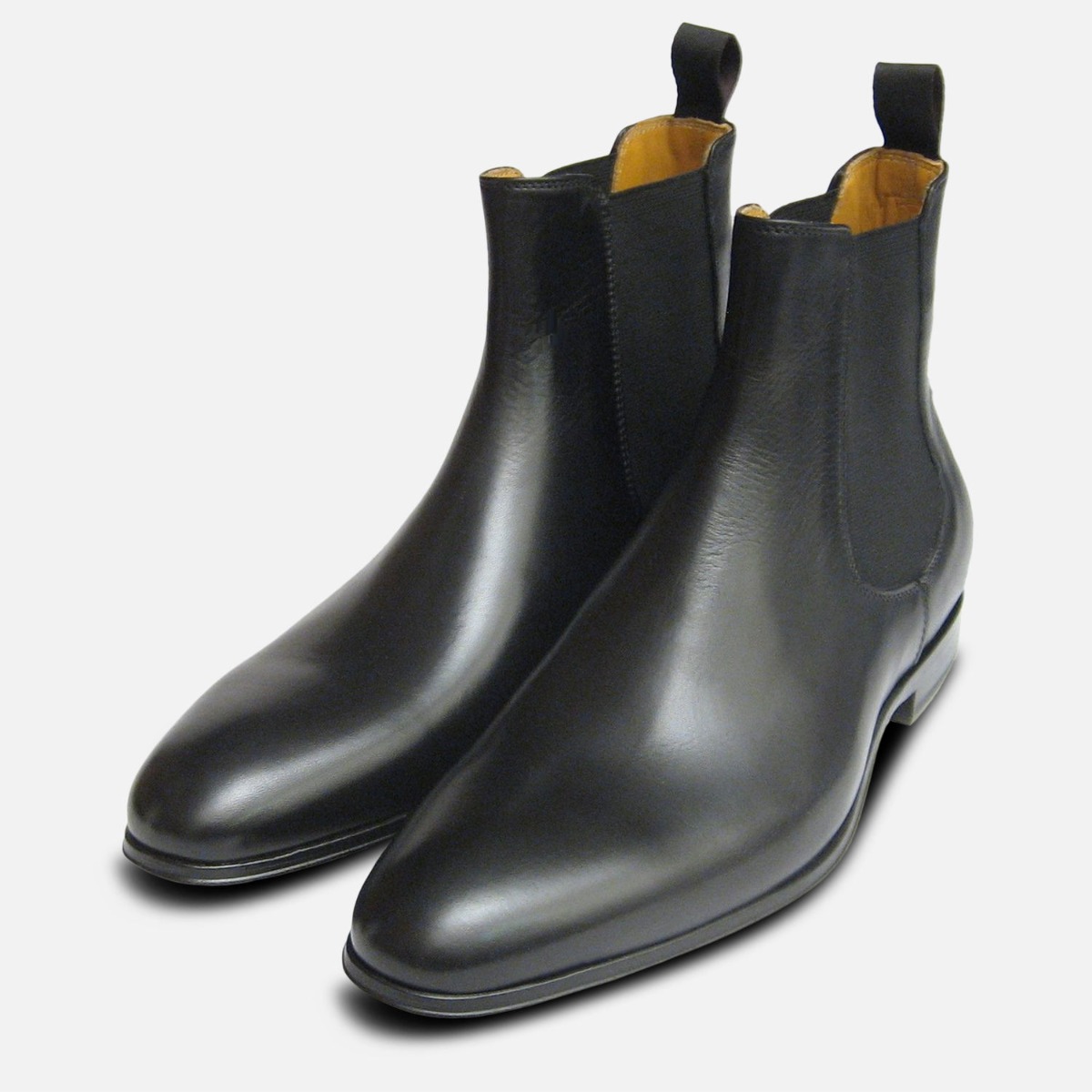 Black Leather Chelsea Boots for Men | eBay