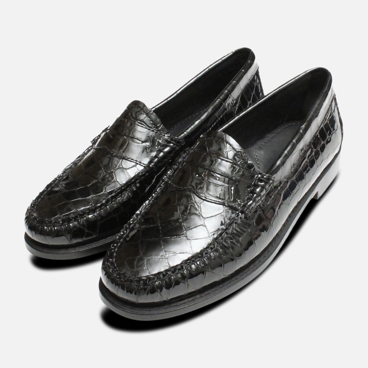 black patent leather loafers ladies