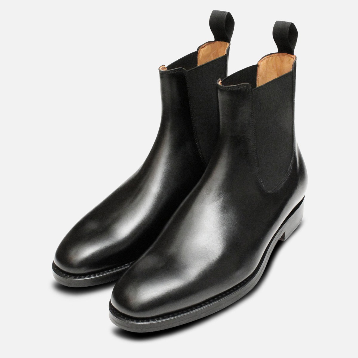 Black Wholecut Goodyear Welted Chelsea Boots | eBay