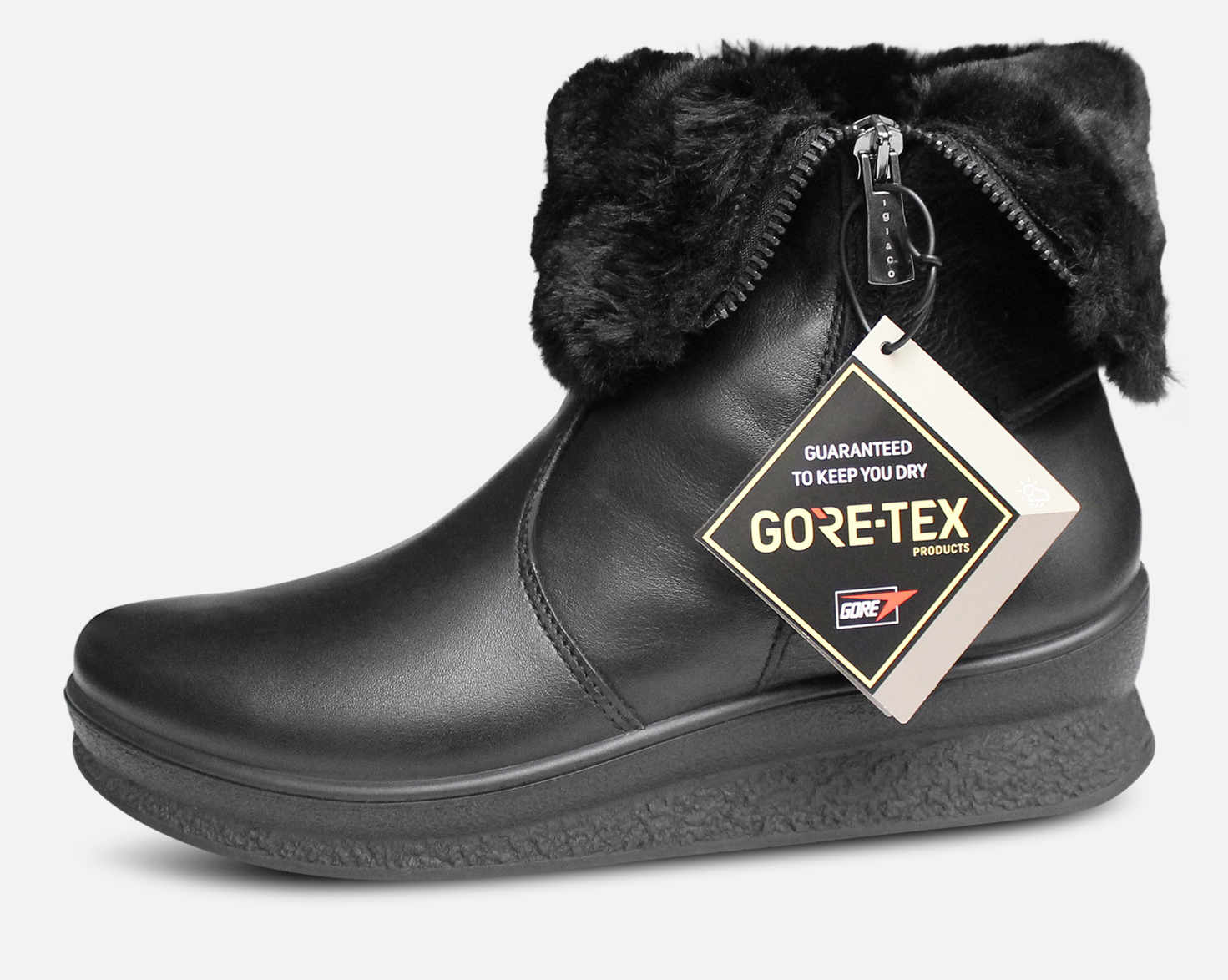 Leather boots with fur inside best sale