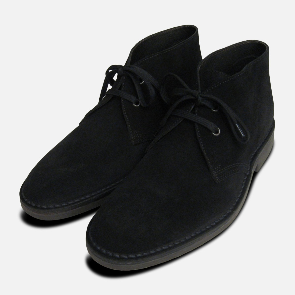 black will desert boots