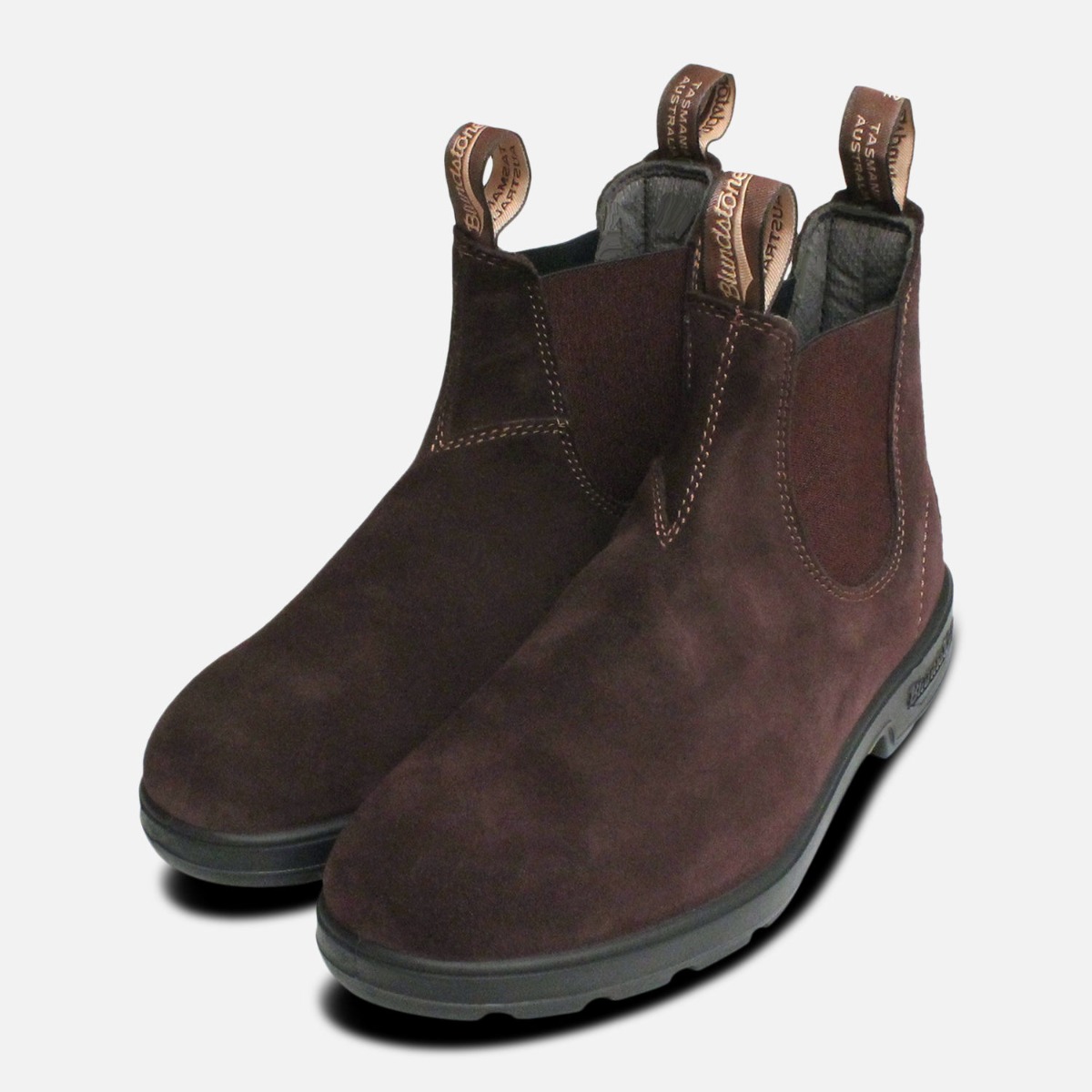 blundstone suede chelsea boots