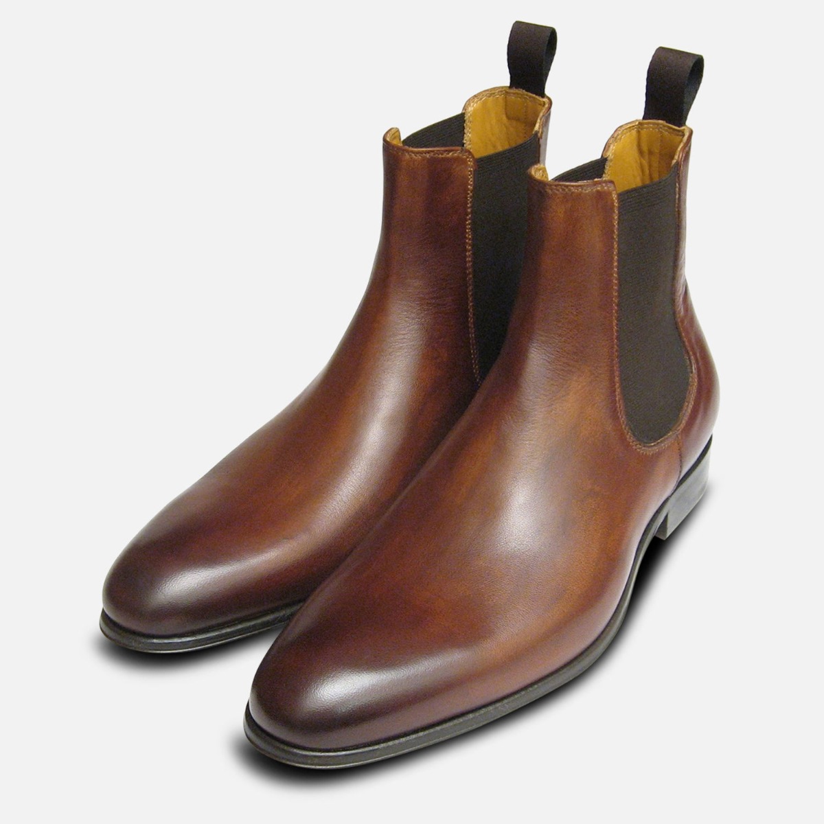 Antique Tan Brown Mens Chelsea Boots | eBay