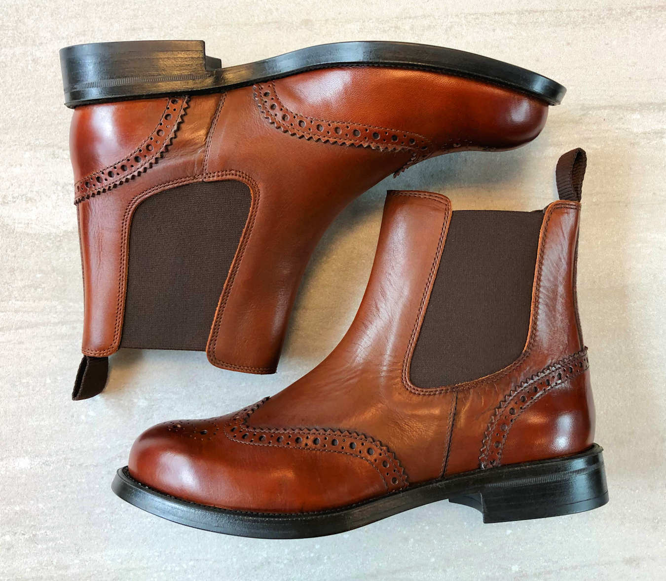 Ladies brogue chelsea boots sale