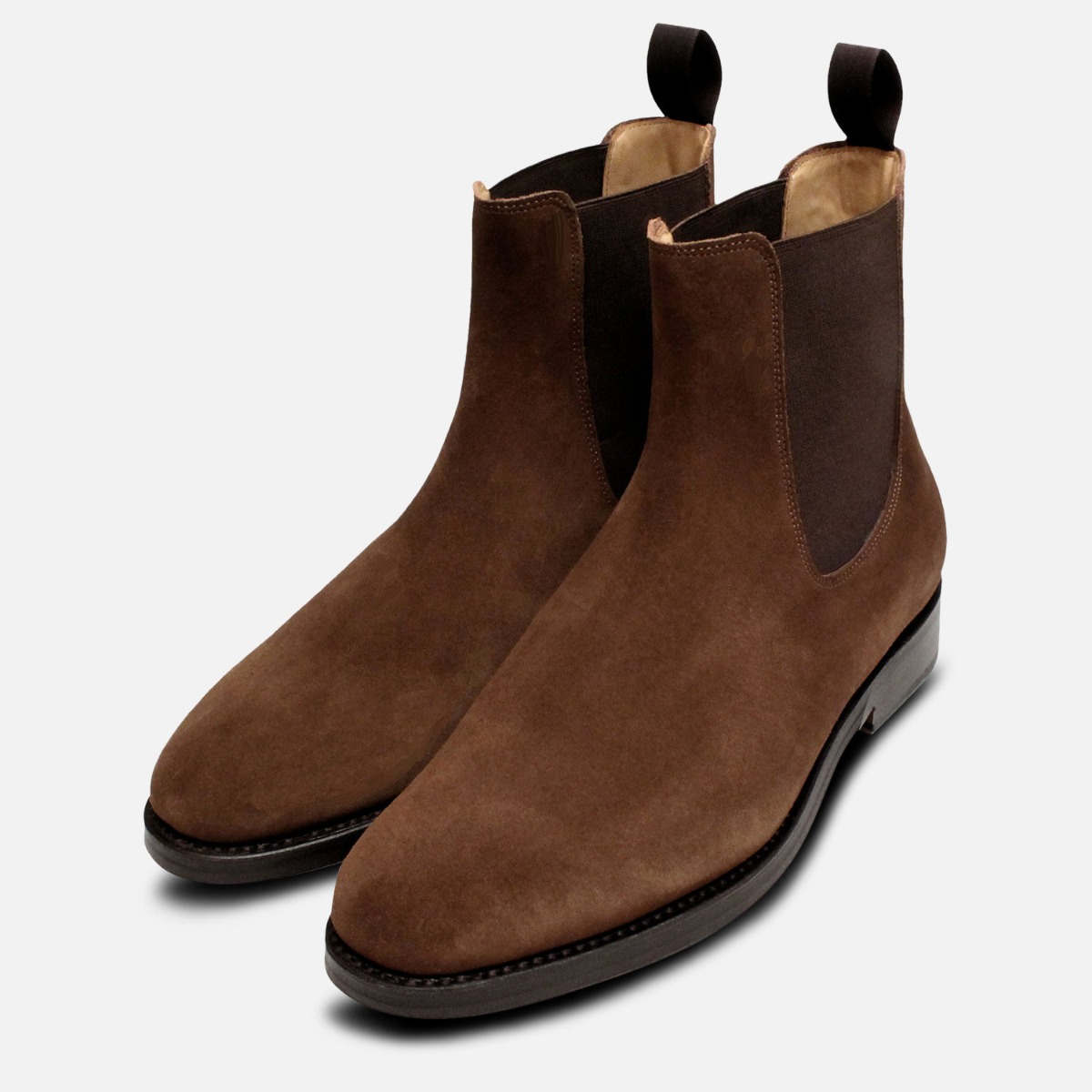 Brown Suede Goodyear Welted Wholecut Chelsea Boot | eBay