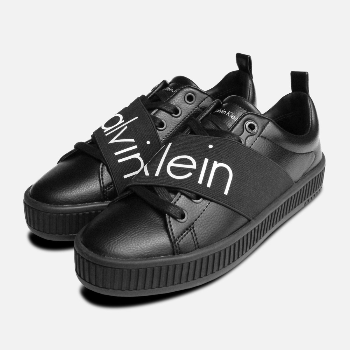 calvin klein black and white shoes