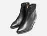 Barbour Premium Black Leather Zip Boots with Cuban Heel