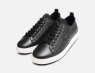 Barbour International Black Leather Designer Cupsole Sneakers