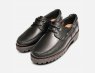 Barbour Black Leather Stern Boat Shoes with Rubber Sole