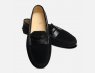 Black Suede & Crinkle Patent Arthur Knight Ladies Italian Driving Shoes