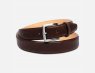 Dark Brown Leather Belt with Silver Buckle by Arthur Knight