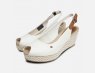 Tommy Hilfiger Womens Elba White Wedge Sandals