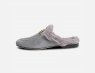Grey Velvety Fur Slides By Arthur Knight Shoes