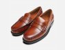 Larson II Brown Penny Loafer Shoes by GH Bass Rubber Sole