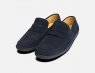 Navy Blue Suede Rubber Driving Shoes