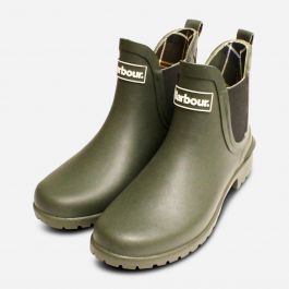 barbour lindisfarne wellies olive