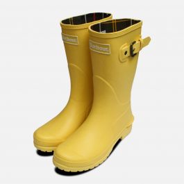 yellow barbour wellies