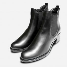 søm ønskelig alarm Black Napa Leather Tamaris Heeled Womens Chelsea Boots