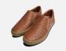 Brown Weave Loafers for Men by Anatomic Shoes