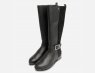 Barbour Designer Knee High Zip Boots in Black