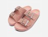 Barbour Designer Womens Pink Suede Quilted Sandals