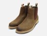 Barbour Olive Green Waxy Suede Chelsea Boots Rubber Sole