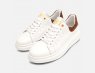 Barbour International White Leather Leopard Cupsole Trainer